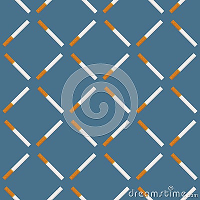 Uniform cigarette pattern forming the background Vector Illustration